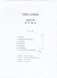 中国红十字基金会2009年度审计报告